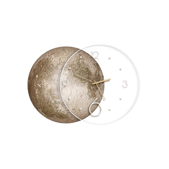 Moon Lunar Wall Clock with LED Wall Painting and Remote Control