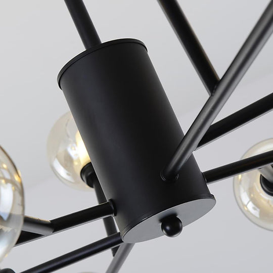 12-Bulb Glass Sputnik LED Nordic Pendant Chandelier