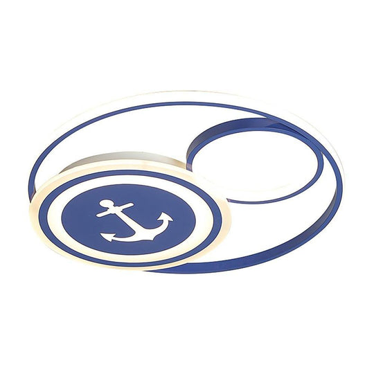 Novelty Circular Dimmable LED Modern Flush Mount Ceiling Light