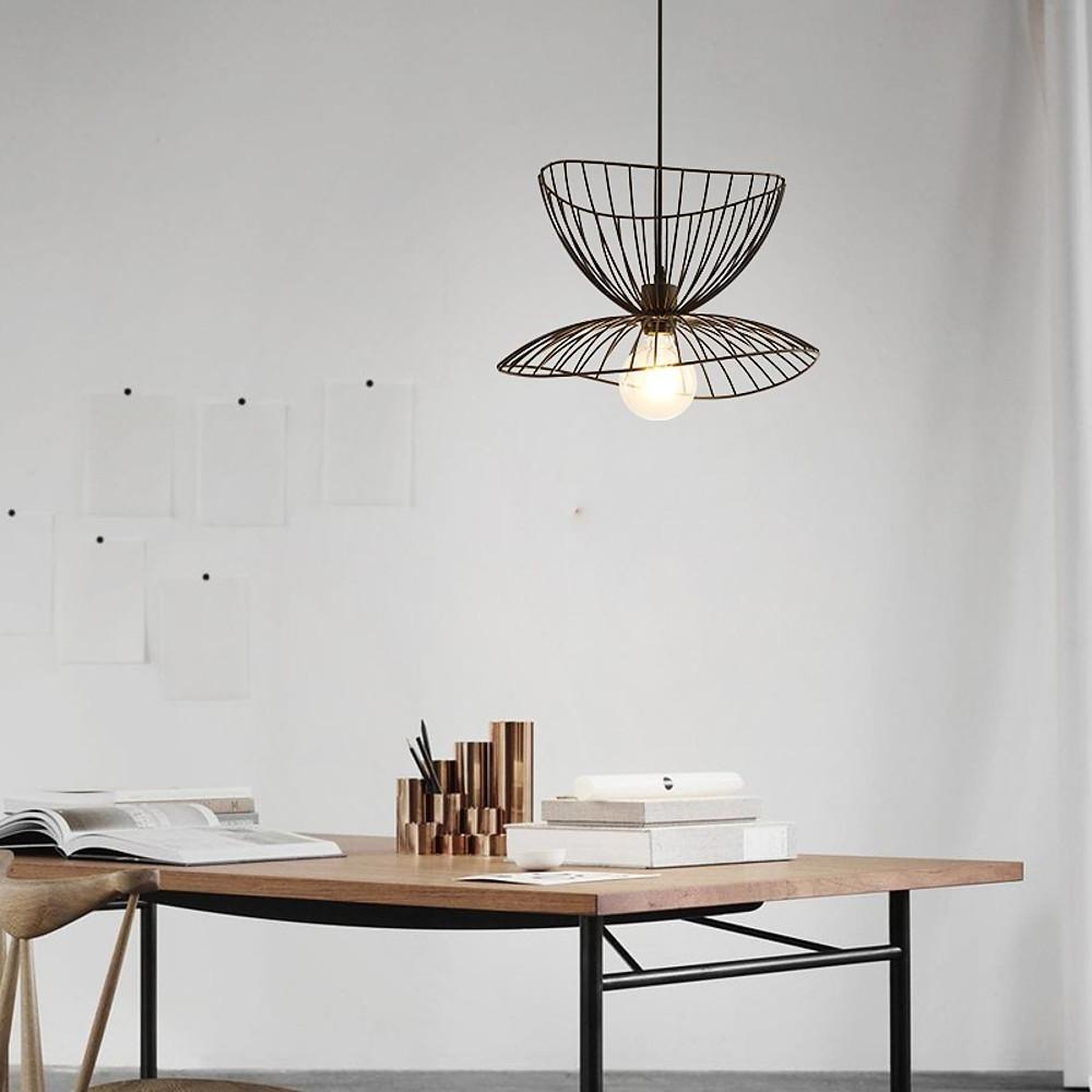 Artistic Double Wire Basket LED Vintage Pendant Light