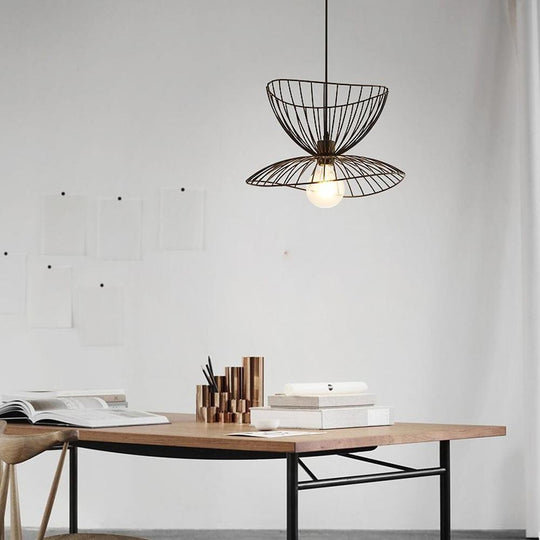 Artistic Double Wire Basket LED Vintage Pendant Light
