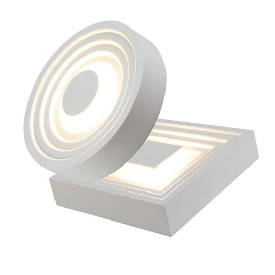 6-Inch Geometric Circles LED Flush Mount Ceiling Light
