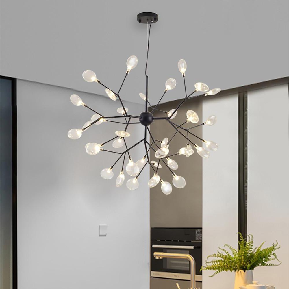 36 Lights LED Cluster Design Modern Sputnik Chandelier