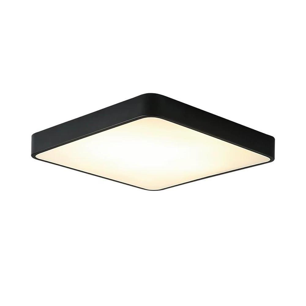 Square Modern LED Flush Mount Ceiling Light – Metal, PVC & Acrylic
