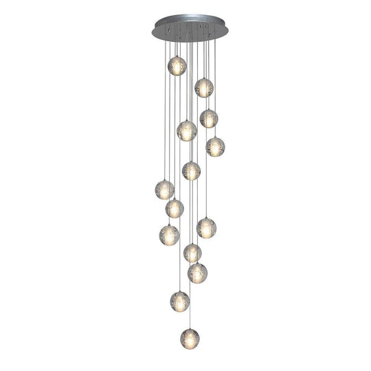 Modern Adjustable 14-Bulb Crystal LED Chandelier – Elegant Artistic Design