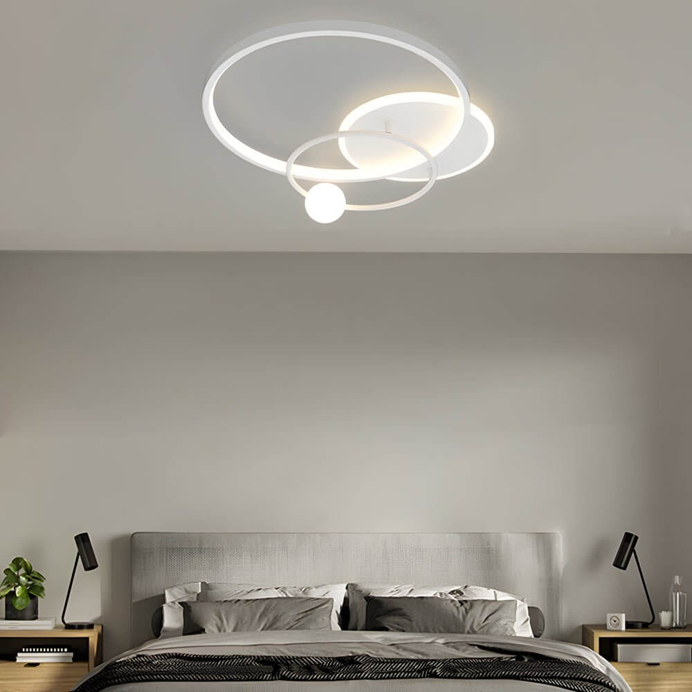 Multi-Circle LED Flush Mount Ceiling Light