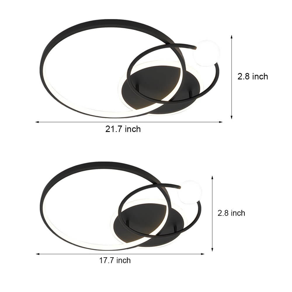 Multi-Circle LED Flush Mount Ceiling Light