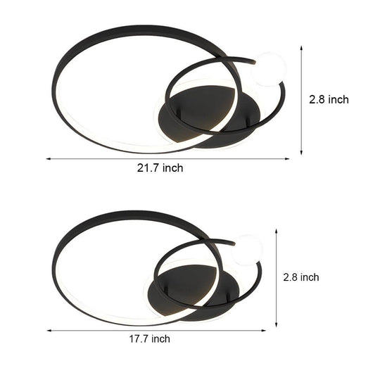 Multi-Circle LED Flush Mount Ceiling Light