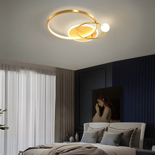 Multi-Circle LED Flush Mount Ceiling Light