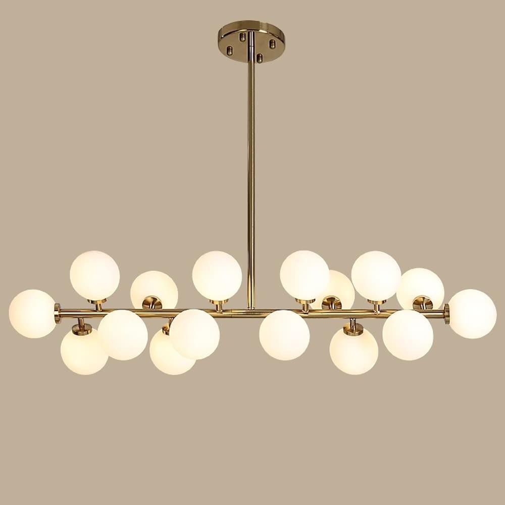 Modern Gold 16-Light Kitchen Island LED Chandelier