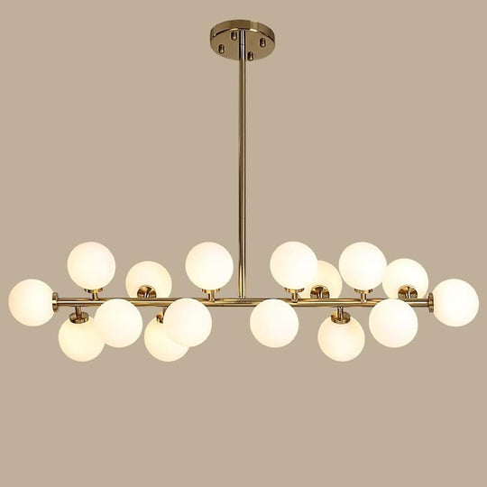 Modern Gold 16-Light Kitchen Island LED Chandelier