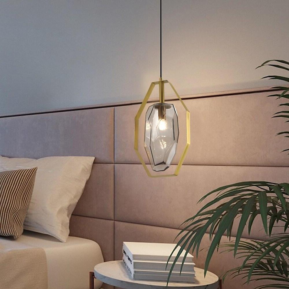 Nordic LED Glass Pendant Light with Electroplated Metal Finish