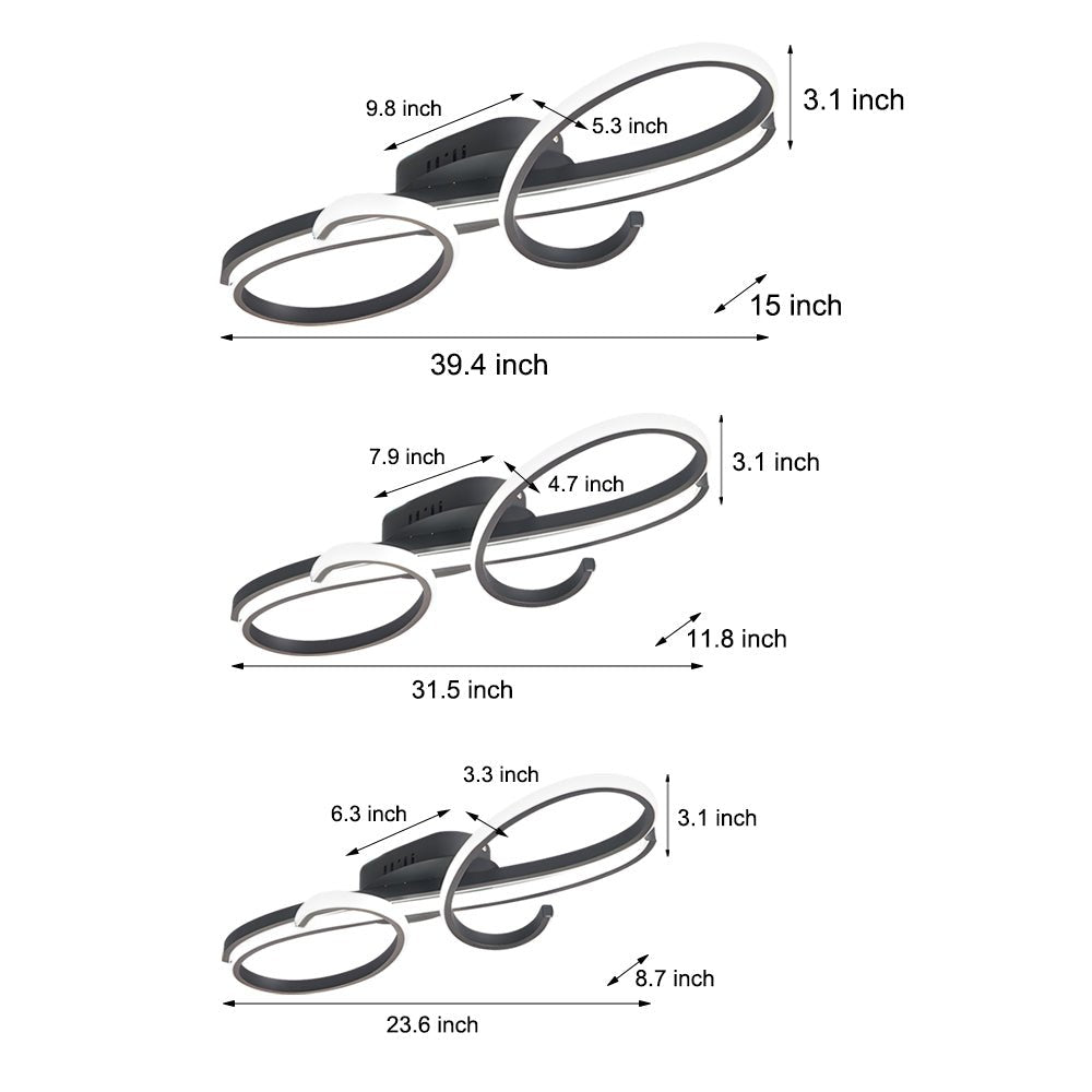 Musical Symbols Aluminum LED Ceiling Light – Modern Decorative Fixture