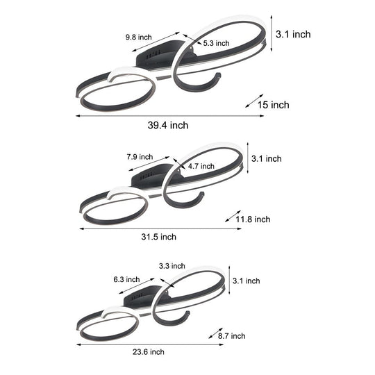 Musical Symbols Aluminum LED Ceiling Light – Modern Decorative Fixture