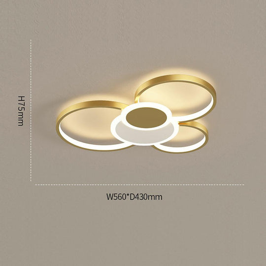 Modern LED Circles Flush Mount Ceiling Light with Artistic Eclipse Design