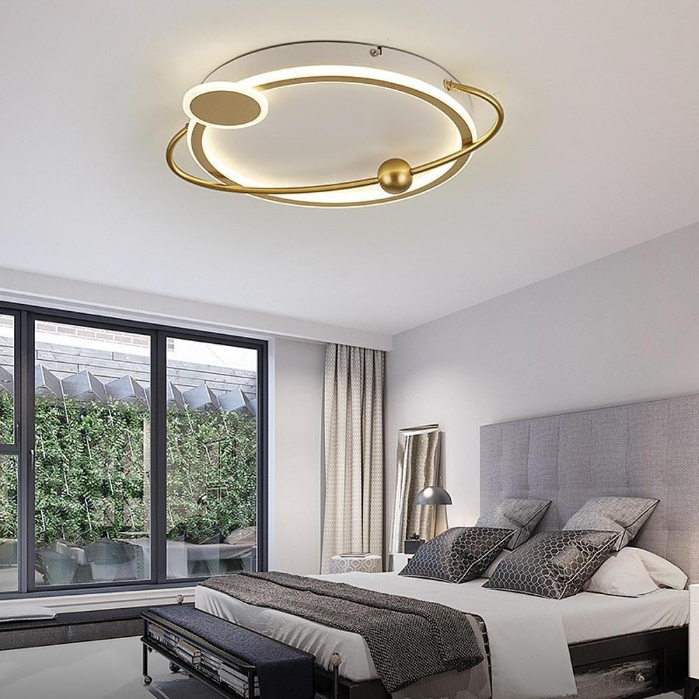 Oval Shaped Bedroom Flush Mount Unique LED Ceiling Light