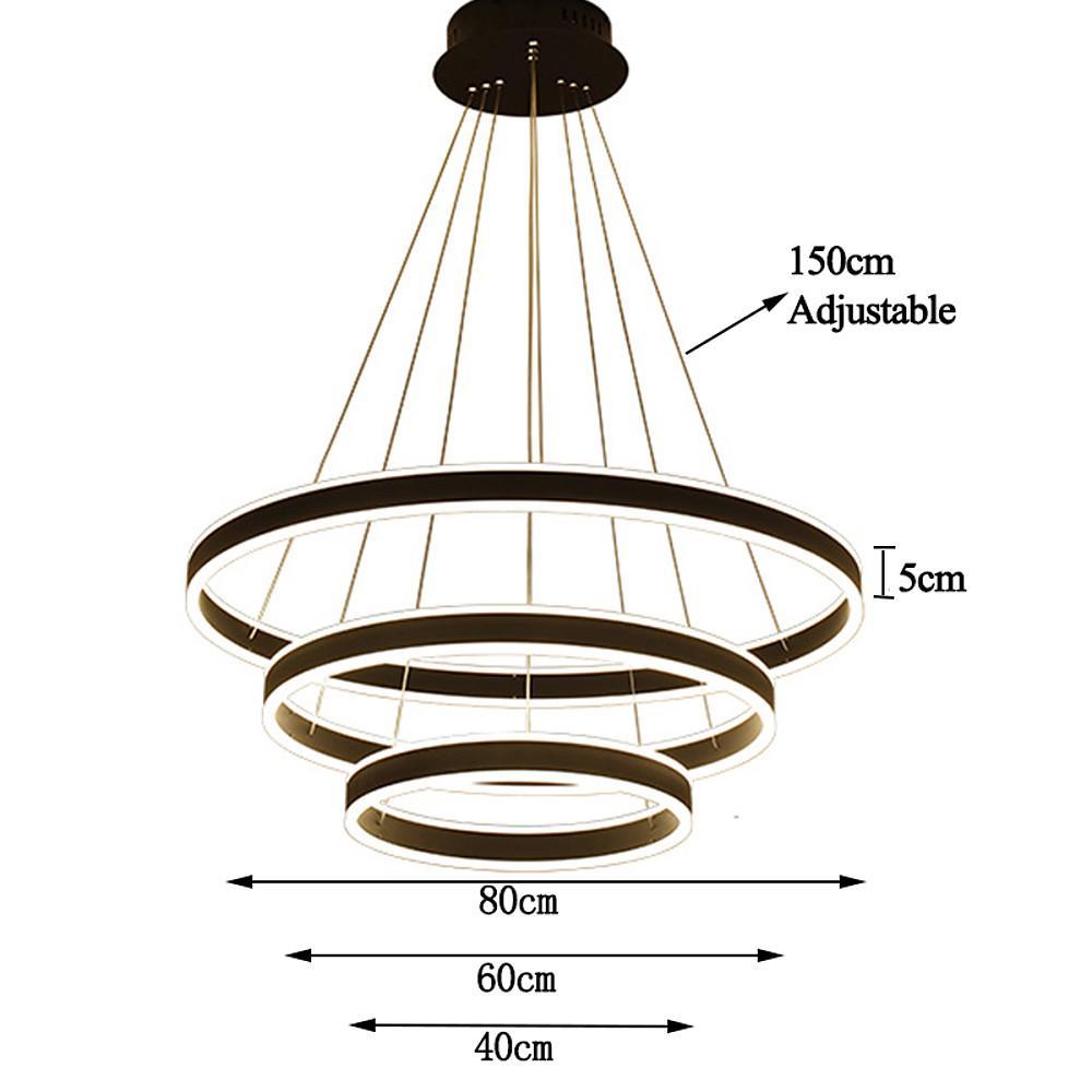 3 Circles Interweaved LED Modern Pendant Chandelier