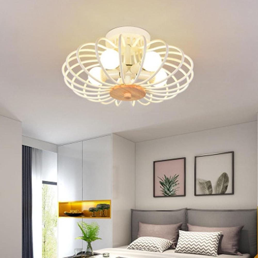 Modern Metal Globe Flush Mount Ceiling Light – Nordic LED Lantern Design