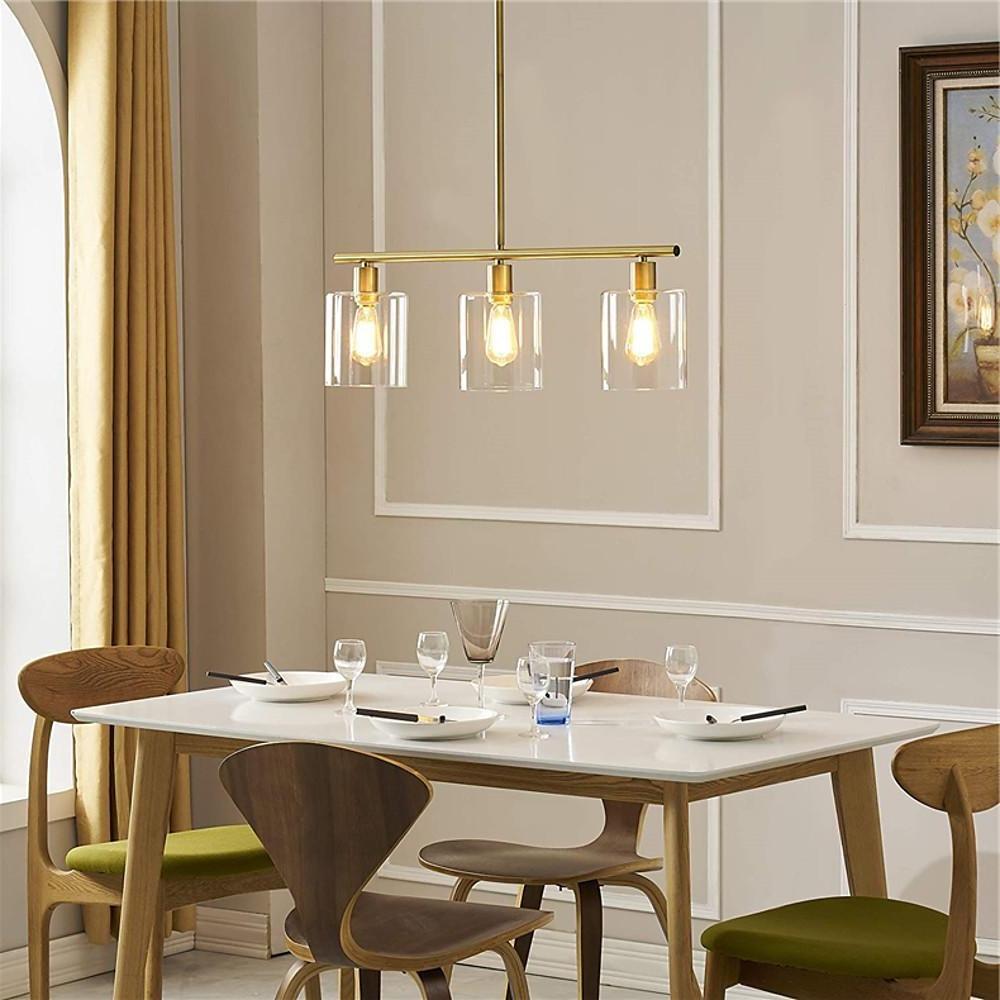 3-Lantern Vintage Metal Glass LED Pendant Light