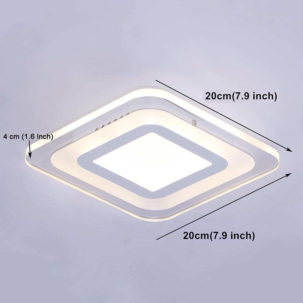 Flat Flush Mount LED Ceiling Fixture with 1 Ambient Light