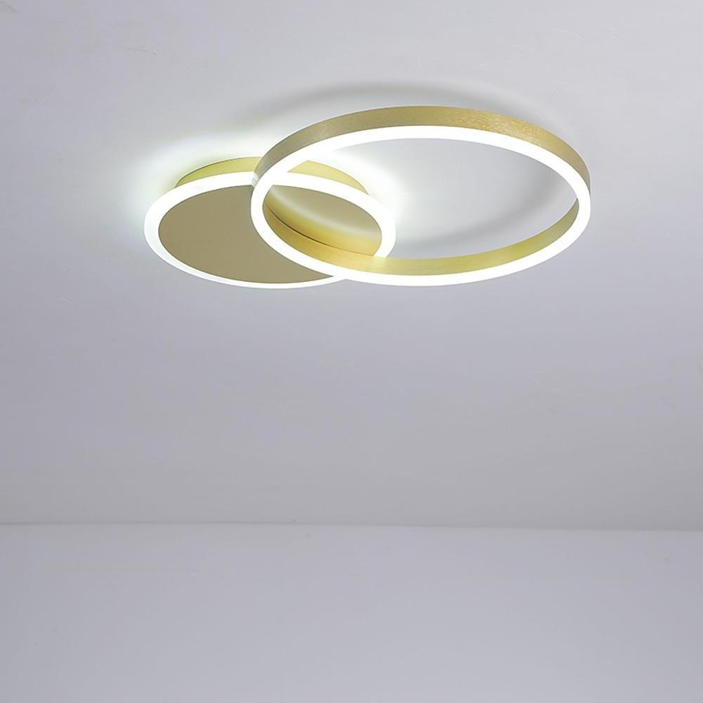 2 Circles Dimmable LED Modern Flush Mount Ceiling Light Fixture