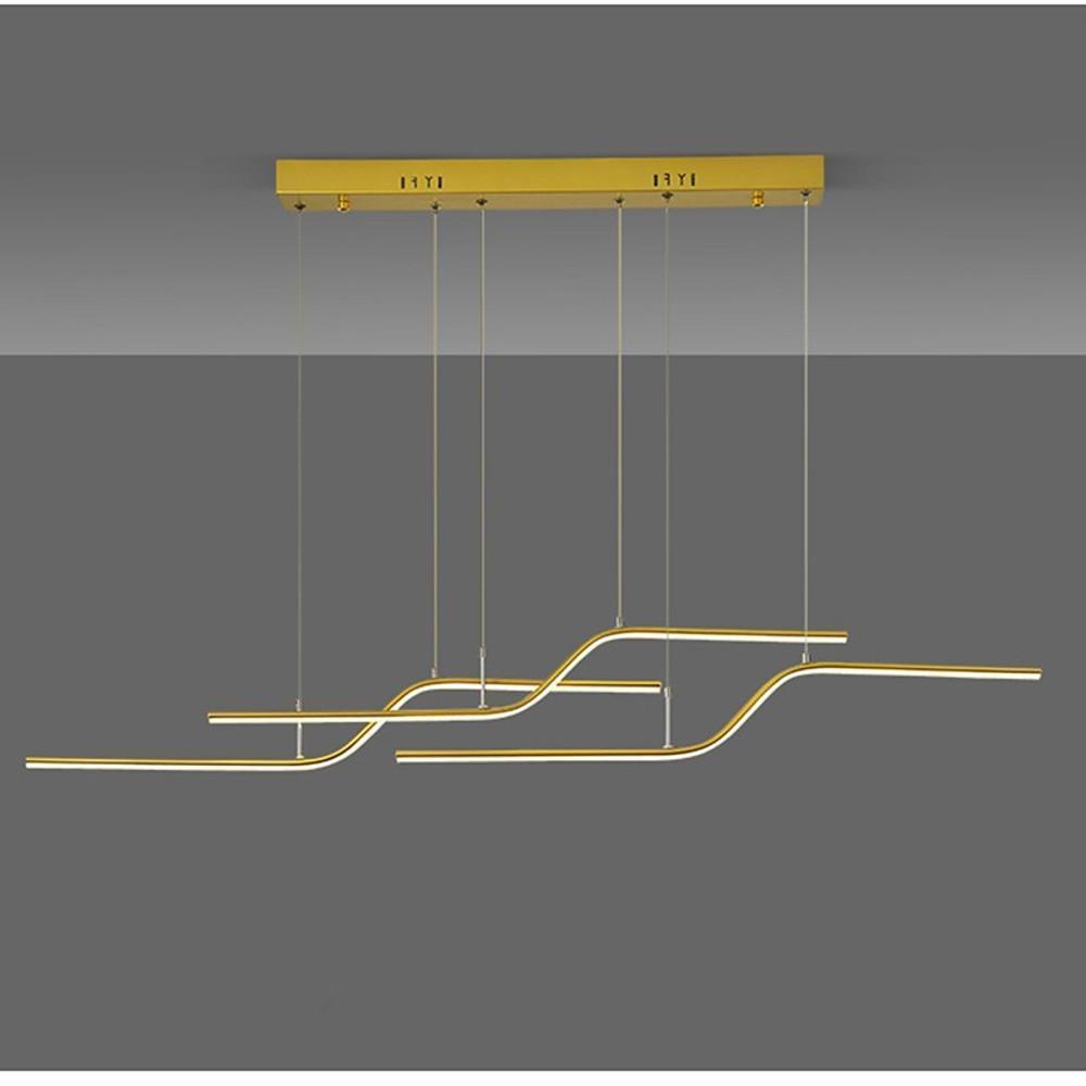 Linear Curved Minimalist LED Modern Chandelier