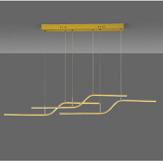 Linear Curved Minimalist LED Modern Chandelier