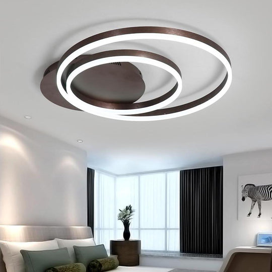 Multi Circles Dimmable LED Modern Flush Mount Ceiling Light