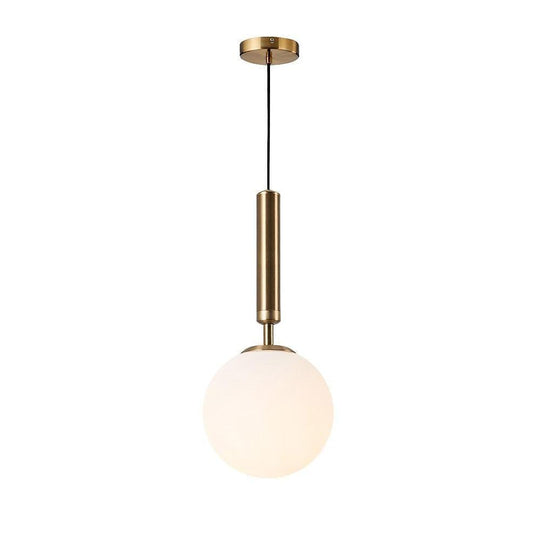 Globe-Shaped Electroplated Glass LED Pendant Light