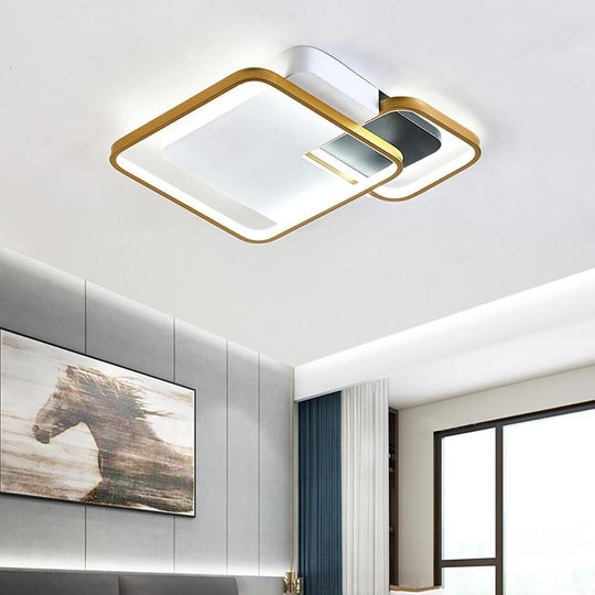 Multiple Square Circular LED Nordic Flush Mount Ceiling Light