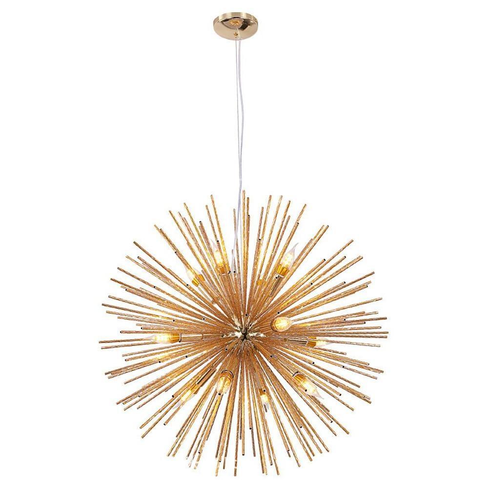 Geometric Starburst Chandelier with 8 Lights