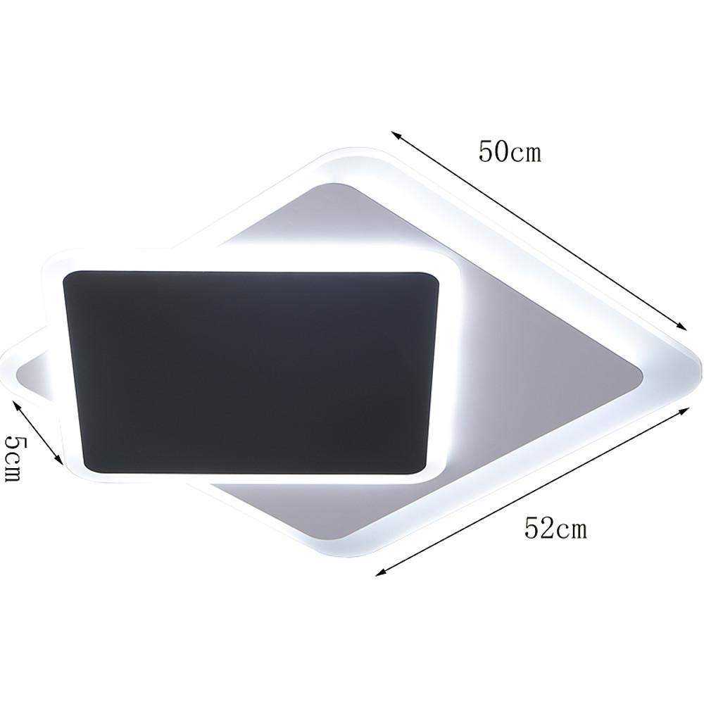 Square Double-Layer LED Flush Mount Ceiling Light – Minimalist Modern Design