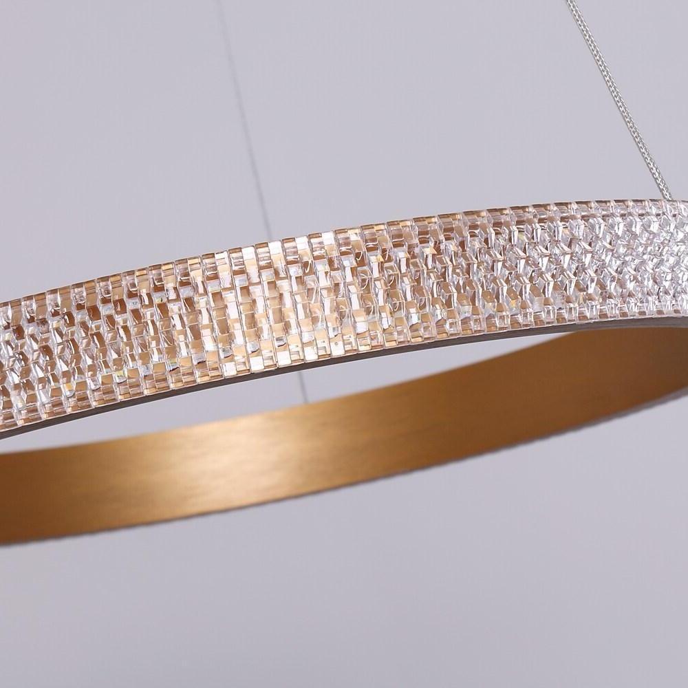 Circular Design LED Gold Modern Chandelier Kitchen Pendant Lighting