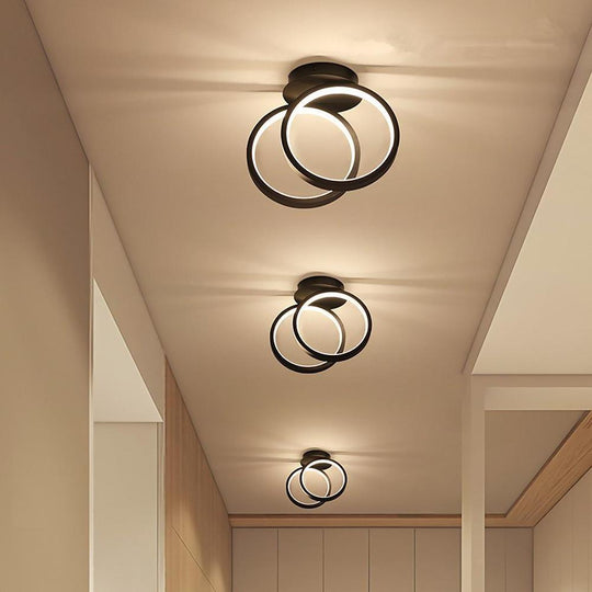 2 Ring Minimalist LED Flush Mount Ceiling Light