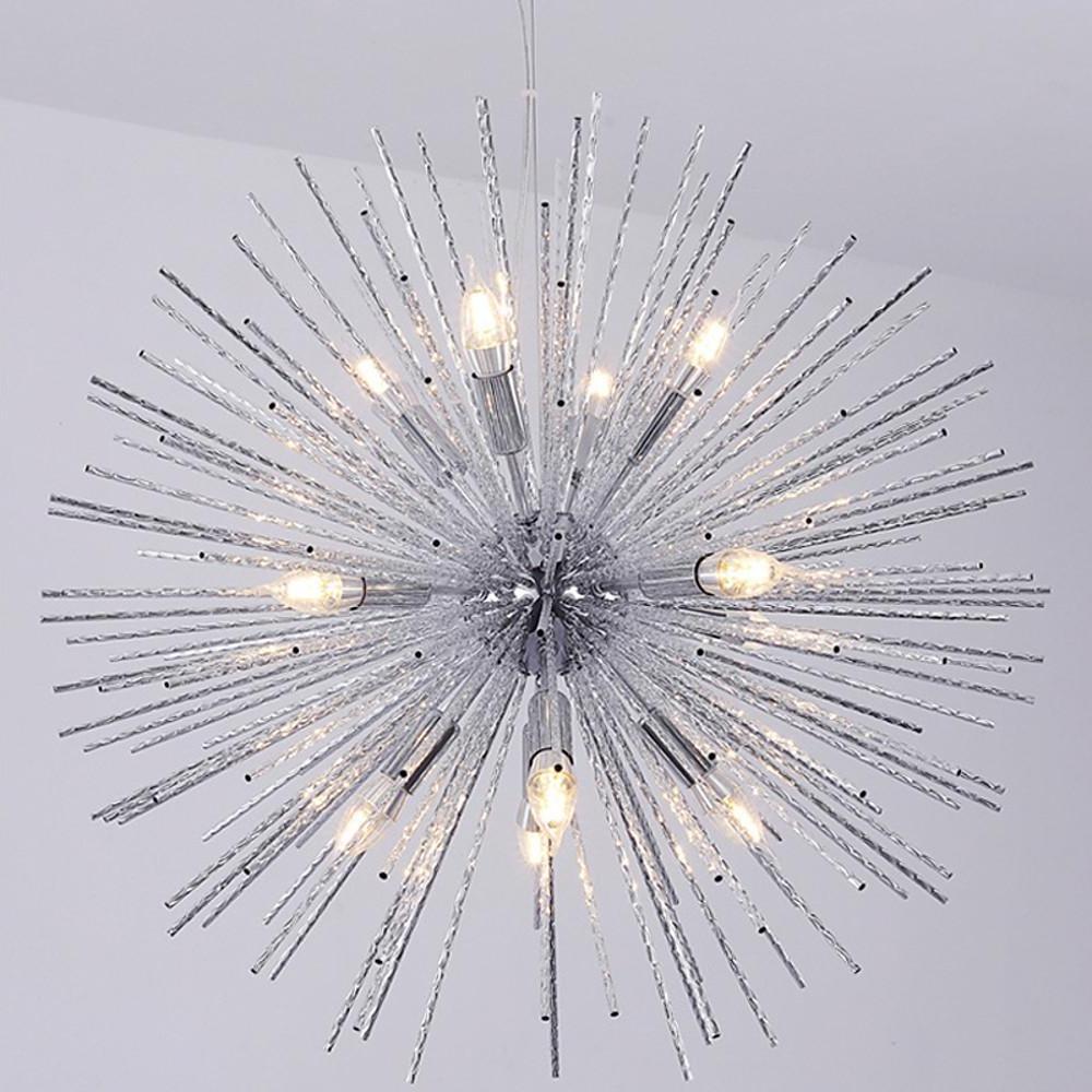 Geometric Starburst Chandelier with 8 Lights