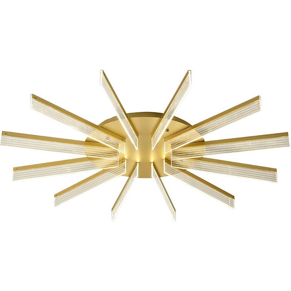 12 Lights Circular Linear Design LED Nordic Flush Mount Ceiling Light