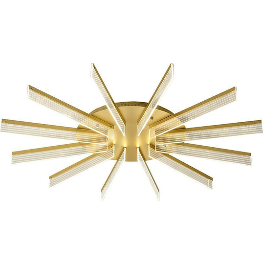 12 Lights Circular Linear Design LED Nordic Flush Mount Ceiling Light