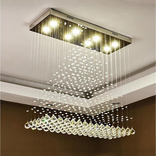 Modern 5-Layer Crystal Chandelier with LED Lighting
