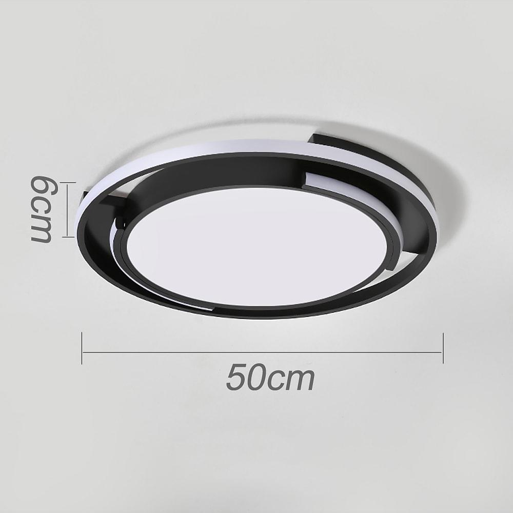 Circular Design Dimmable LED Black Nordic Ceiling Light Flush Mount Lamp