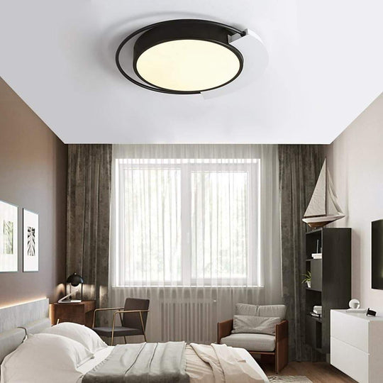 Modern Circular Flush Mount LED Ceiling Light 1 Light
