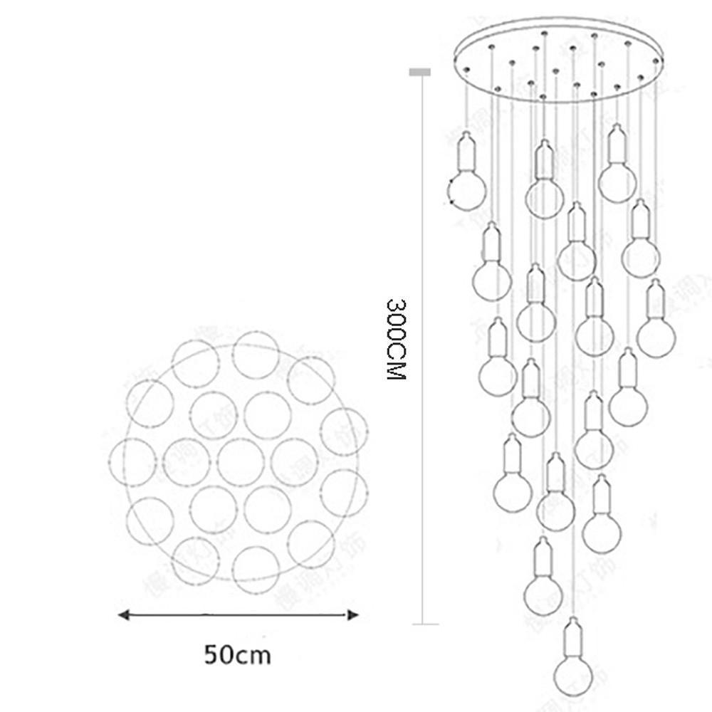 Acrylic Bubble Globe LED Modern Pendant Light Hanging Lamp Island Light