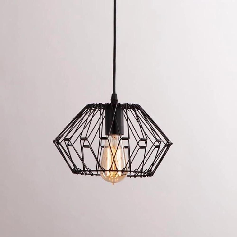 Wire Lantern Country Metal Pendant Light