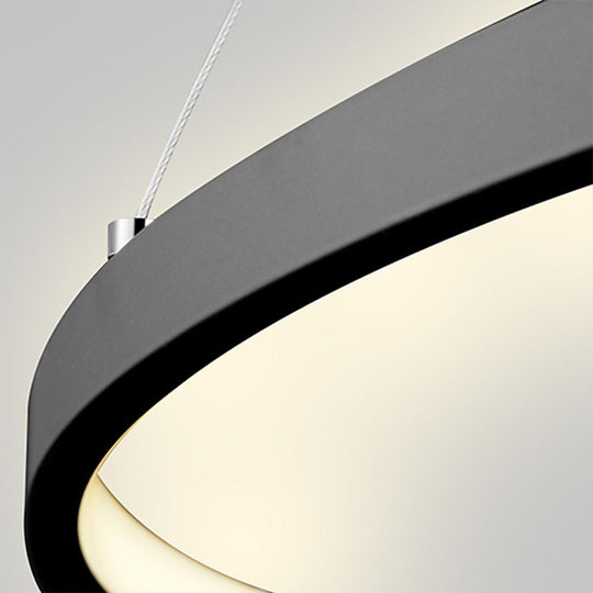 24'' Acrylic Big Ring Opal Shade LED Pendant Light