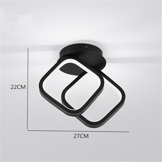 2 Ring Minimalist LED Flush Mount Ceiling Light