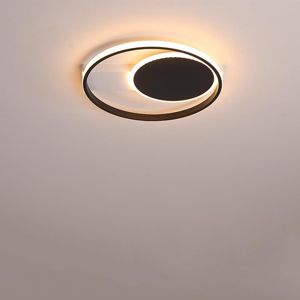 Dual Circle LED Flush Mount Ceiling Light – Modern Bedroom Fixture