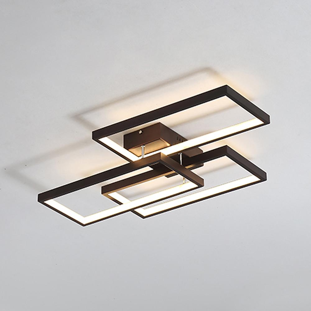 Geometric Rectangle LED Modern Flush Mount Ceiling Light