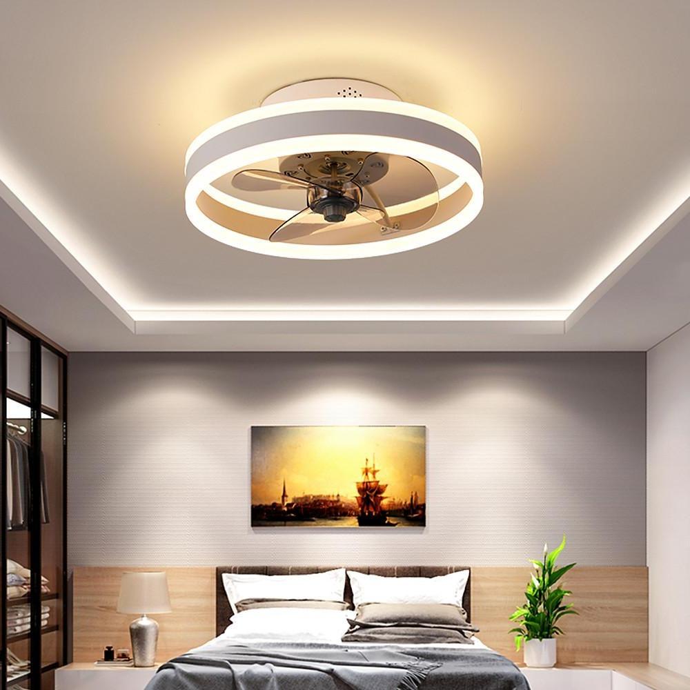 16'' Circular Dimmable Modern LED Ceiling Fan Light (Flush Mount)