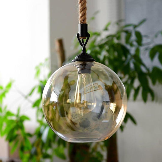 Electroplated Glass Globe LED Modern Pendant Light