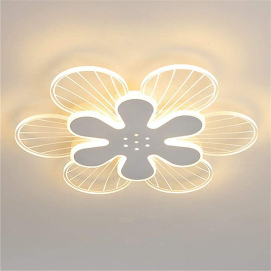 Flowers Shapes LED White Modern Ceiling Light – Flush Mount