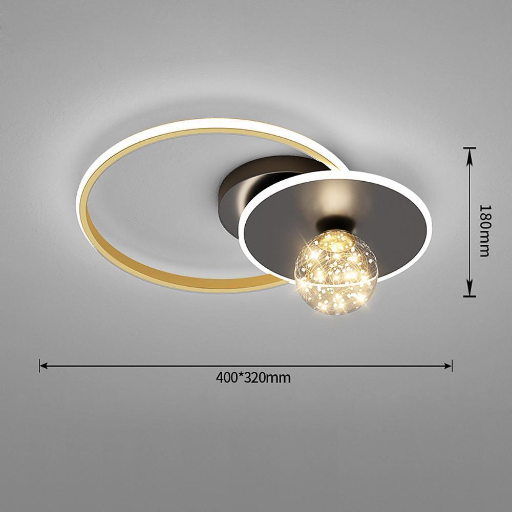 Circles Globe LED Modern Ceiling Light – Flush Mount for Bedroom